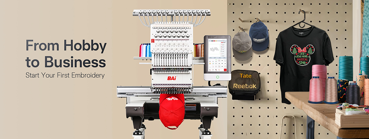 The MIRROR 15-needle commercial embroidery machine