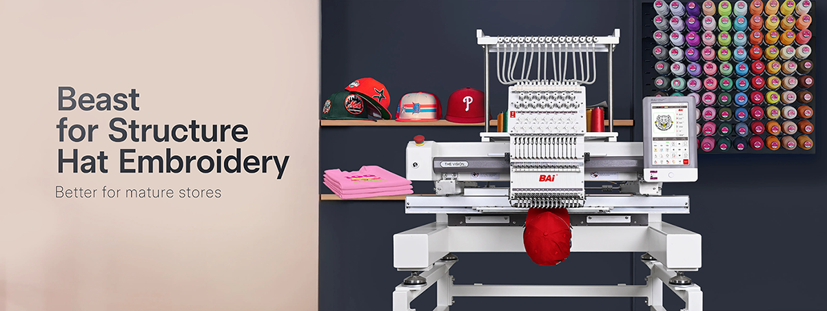 The VISION industrial embroidery machine
