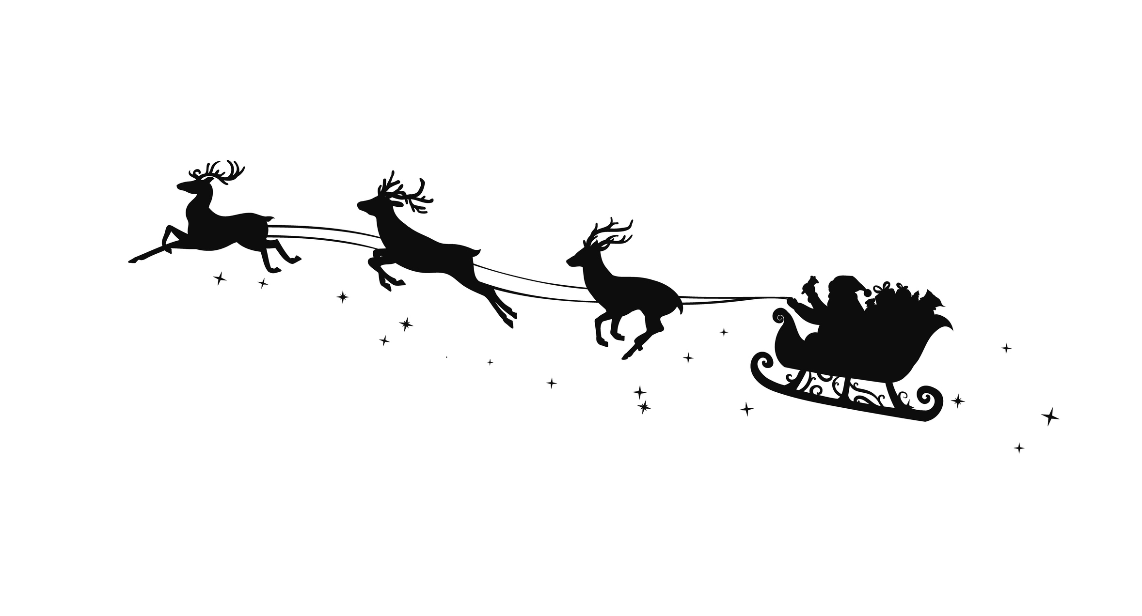 Santa Sleigh Silhouette
