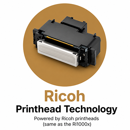 DTFLINE HYBRID-X2 Ricoh printhead technology