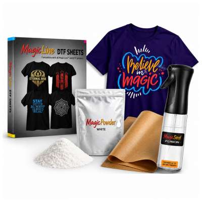 MagicLine DTF Conversion Kit - Turn Any Pigment Epson or Canon Printer Into a Full-Color Transfer System
