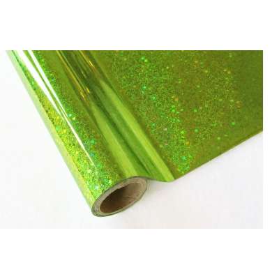 iColor Hot Stamping Foil - Green Glitter 12.5 in x 20 ft (318mm x 6.1m) Roll - includes 1 roll