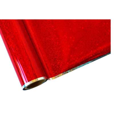 iColor Hot Stamping Foil - Red Glitter 12.5 in x 20 ft (318mm x 6.1m) Roll - includes 1 roll