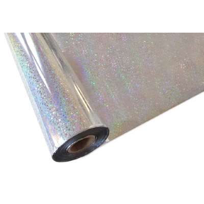 iColor Hot Stamping Foil - Silver Glitter 12.5 in x 20 ft (318mm x 6.1m) Roll - includes 1 roll