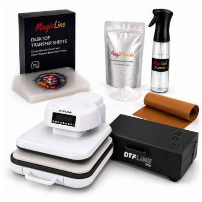 MagicLine Desktop Transfer Complete Production Kit with DTFLINE HeatStation and Heat Press