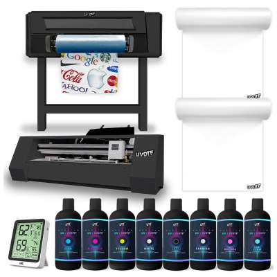 UVDTF Genesis VX Printer System (includes 3 Genesis Printheads, Built-in Laminator, Rolling Stand, A+B UVDTF Film Rolls, UVDTF Inks and Varnish, Genesis Cutter, Training and Onboarding)