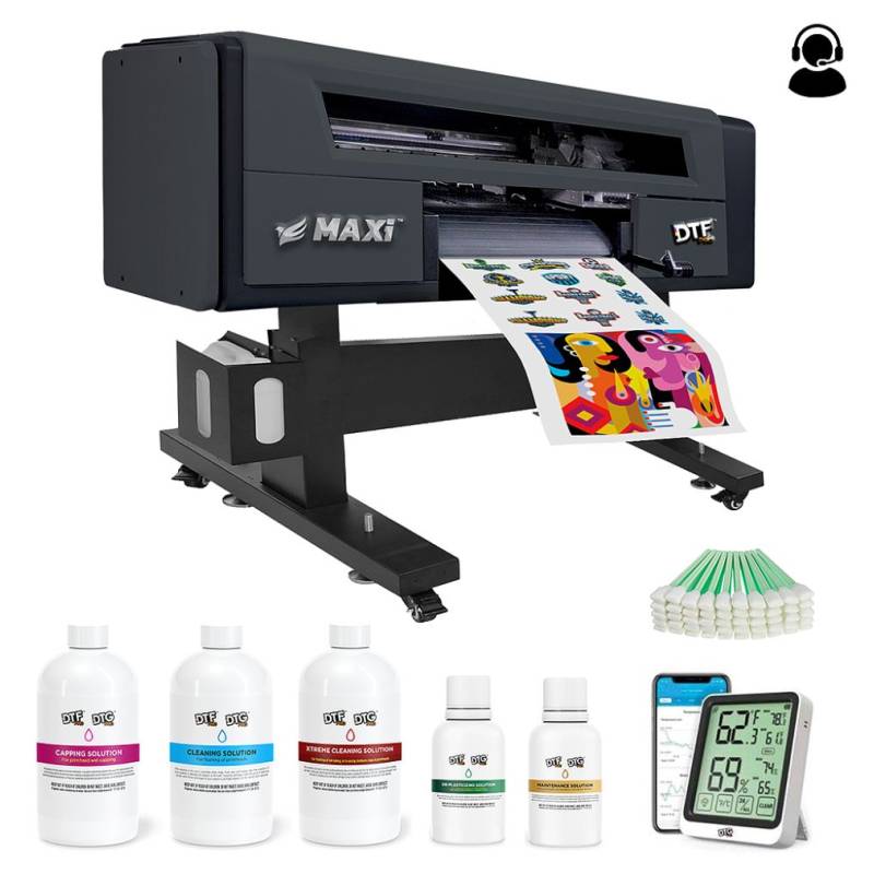 DTF PRO MODEL J (Direct to Film Printer) - works with sheets or rolls,  vacuum, WIMS, XL-White Tank, 32cm print width, bi-directional Roll feeder,  advanced roller system, RIP and ROLL software included 