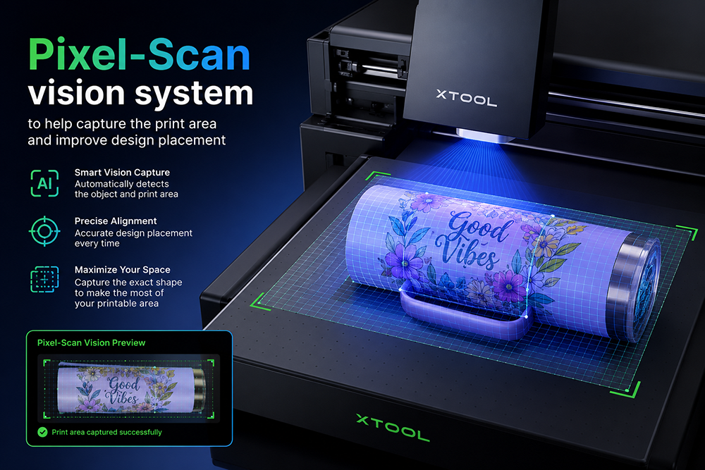 xTool O1 Omni Pixel-Scan vision positioning system