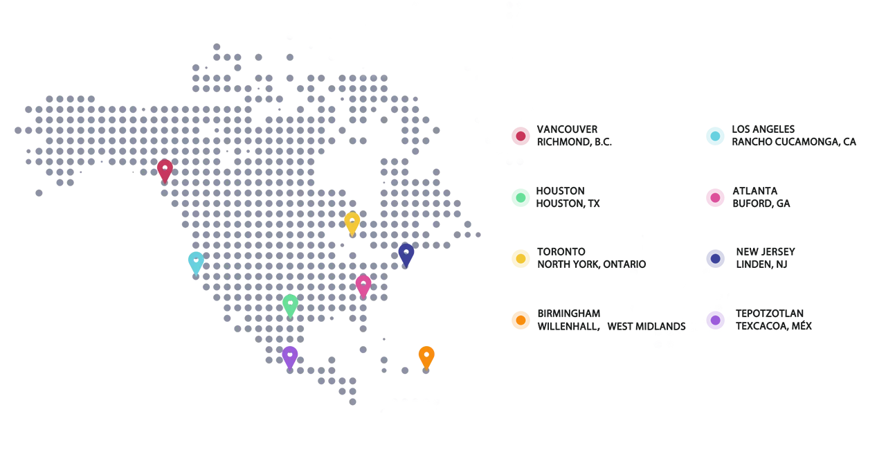 BAI embroidery machine warehouse pickup map